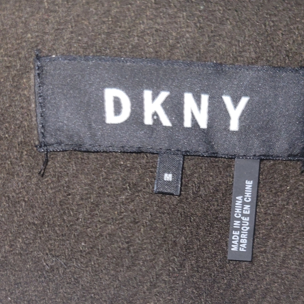DKNY Shawl-Collar Hooded Walker Moss Coat